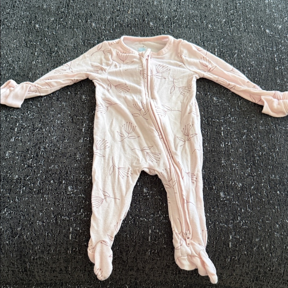 Cloud Island Light Pink Baby Footie